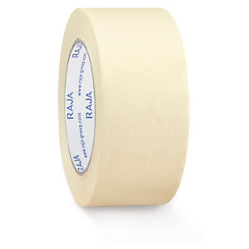 Hvit papirteip 50mm x 50 m / RajaPack