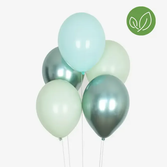 Hovedbilde Plastfrie ballonger, 10 stk Green Mix / My Little Day