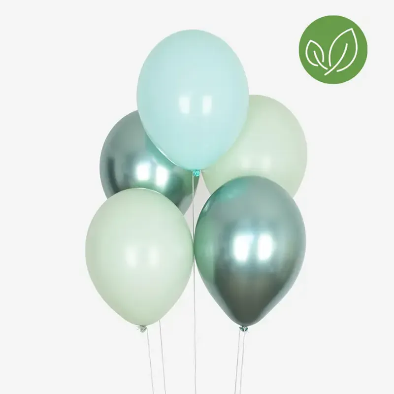 Plastfrie ballonger, 10 stk Green Mix / My Little Day