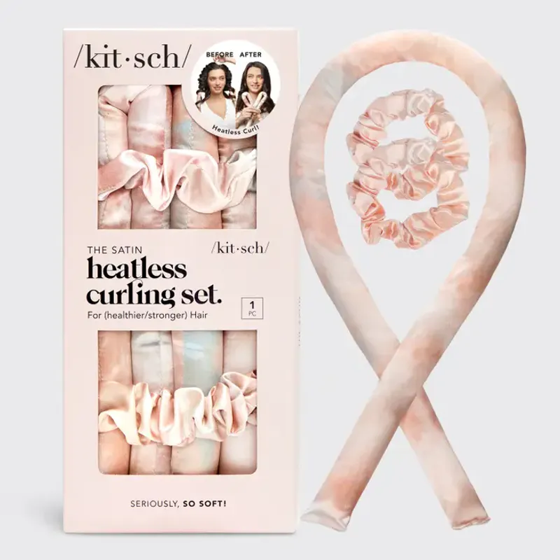 Satin Heatless Curling Set - Sunset Tie Dye / Kitsch