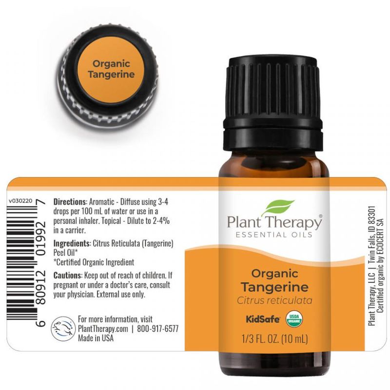 Mandarin eterisk olje 10ml, økologisk / Plant Therapy