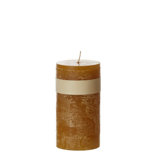 Hovedbilde Timber® Candles Kubbelys Ocra, 8 x 15 cm / Vance Kitira