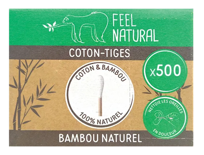 Hovedbilde 500 stk ørepinner i bambus og bomull / Feel Natural 