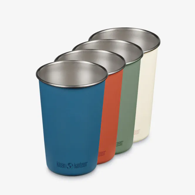 Hovedbilde 4 stk stålkopper, Partake 473 ml / Klean Kanteen