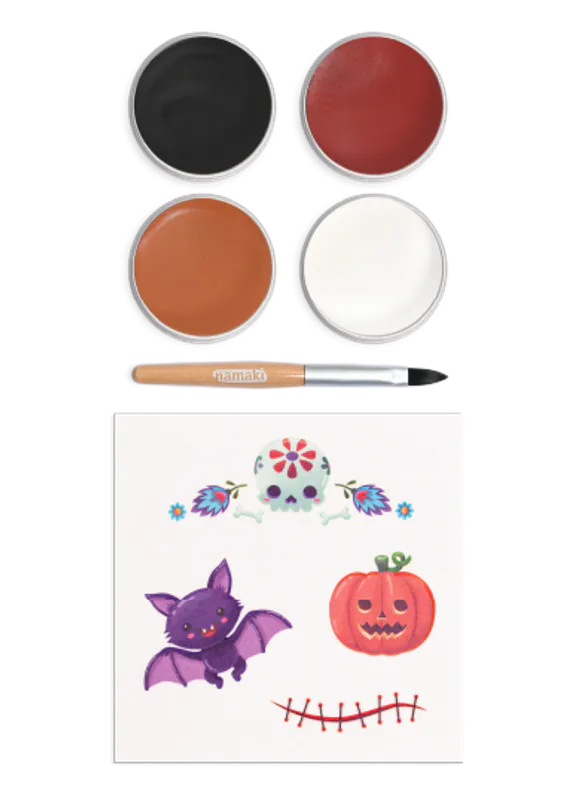 Face painting kit, 4 farger - Halloween, Namaki
