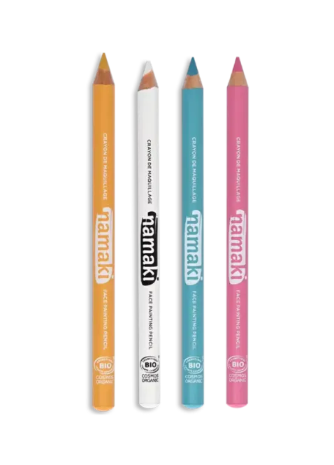 Hovedbilde 4 stk sminkeblyanter - rosa, hvit, gul, turkis / Namaki