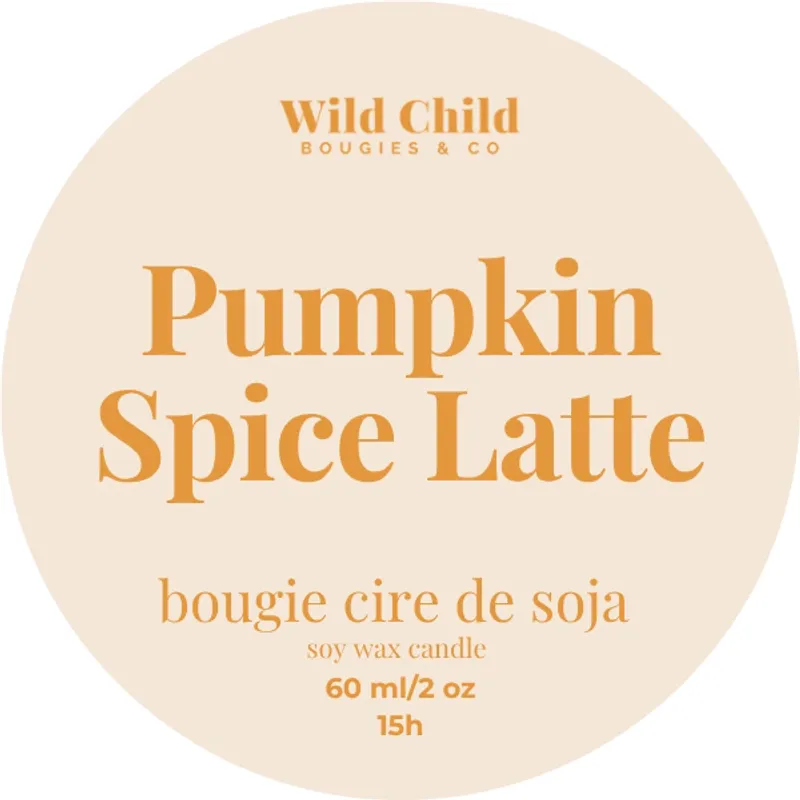 Pumpkin Spice Latte Duftlys 15t, WILD CHILD