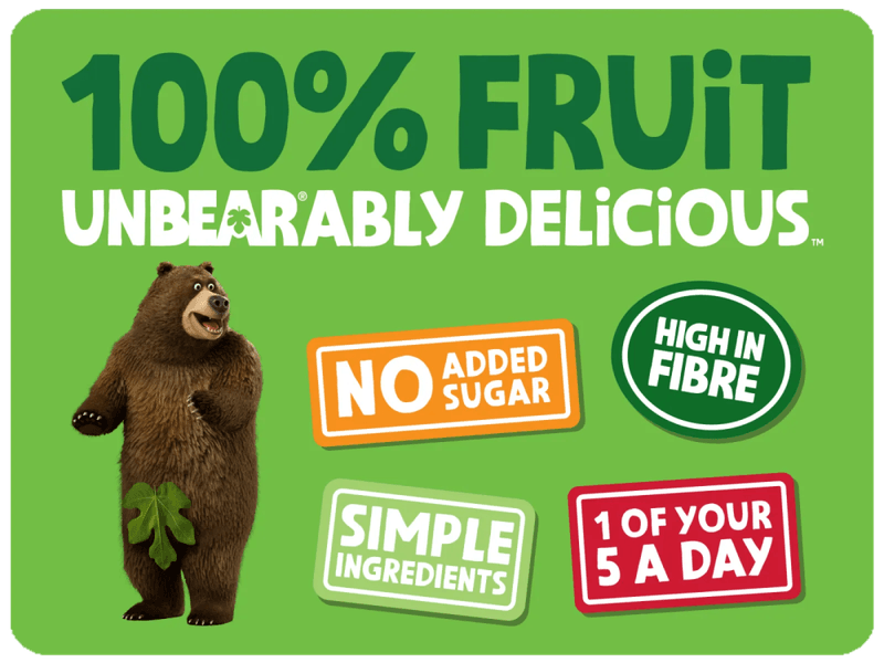 5-pk Fruit Splits Bringebær & Ananas 100g / BEAR