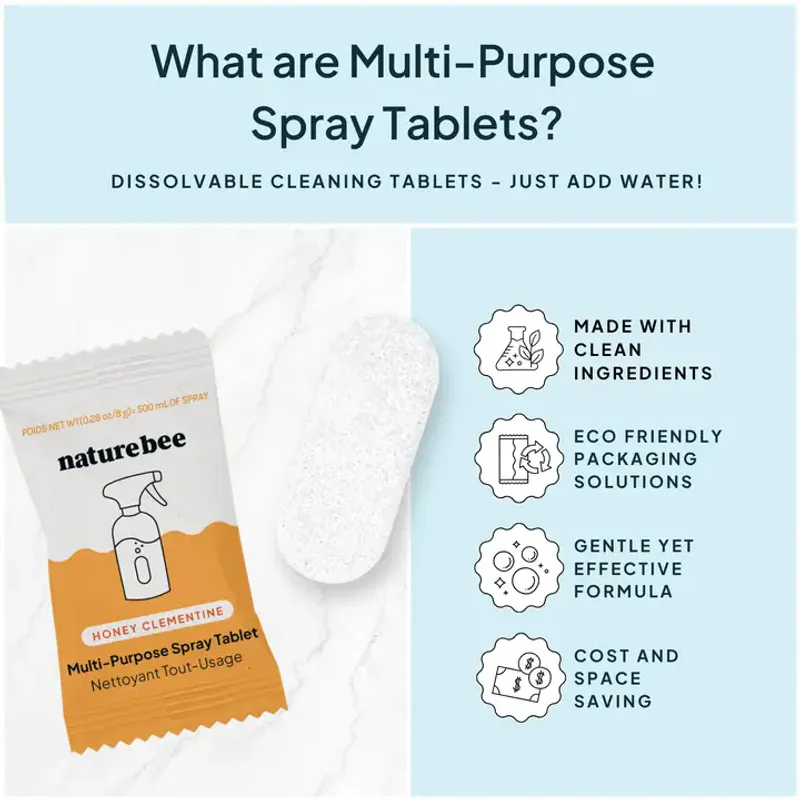 Multi-Purpose Spray Refill Tablet, Honey Clementine / Nature Bee
