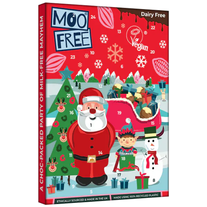 Hovedbilde Melkefri sjokoladekalender 70g / Moo Free