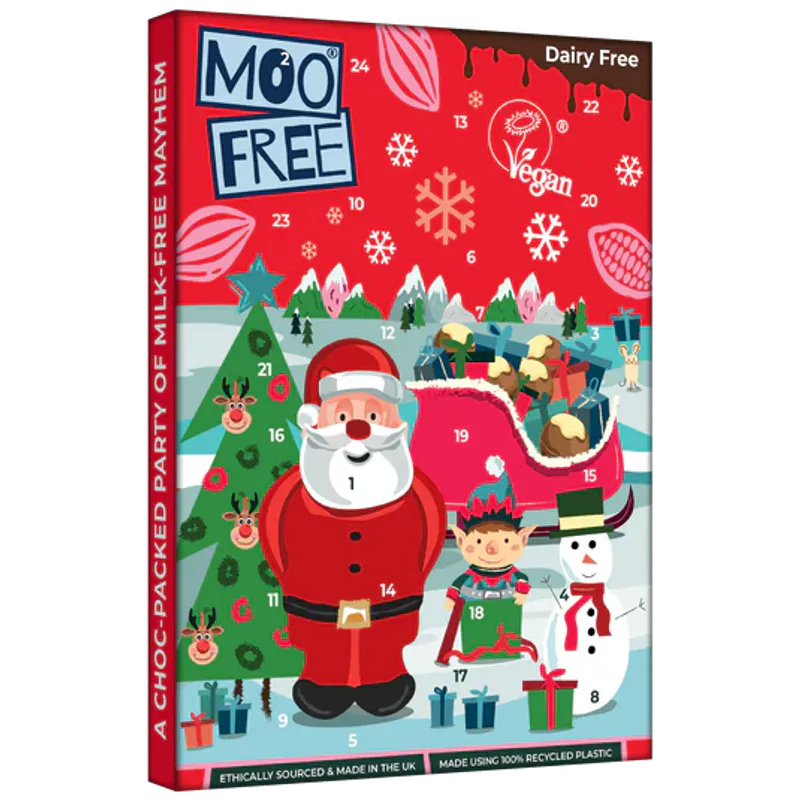 Melkefri sjokoladekalender 70g / Moo Free