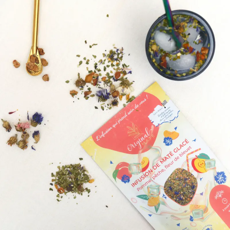 Iste: Organic Apple, Peach, Cornflower Iced Mate 70g / Original Mate