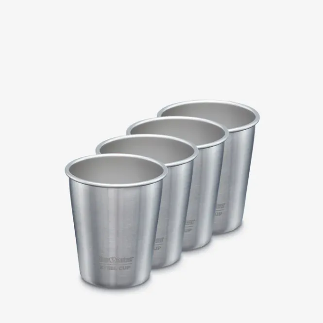 Hovedbilde 4 stk stålkopper, Brushed Stainless 296 ml / Klean Kanteen