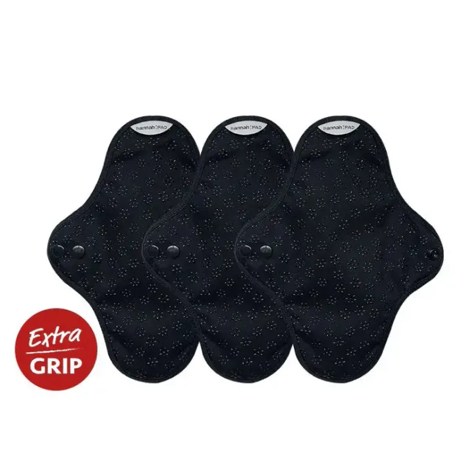 Hovedbilde 3pk truseinnlegg i stoff, Black / The Brand Hannah