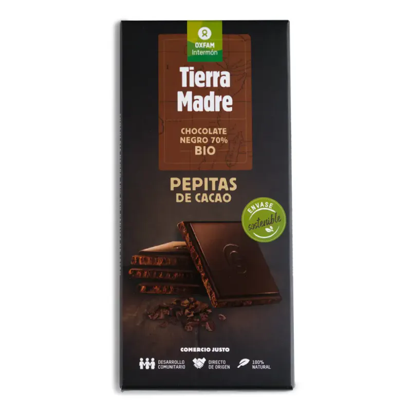 70% Organic Dark Chocolate with Chocolate Chips 100g / Tierra Madre