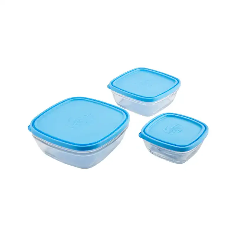3-pk glassbeholdere Freshbox / Duralex