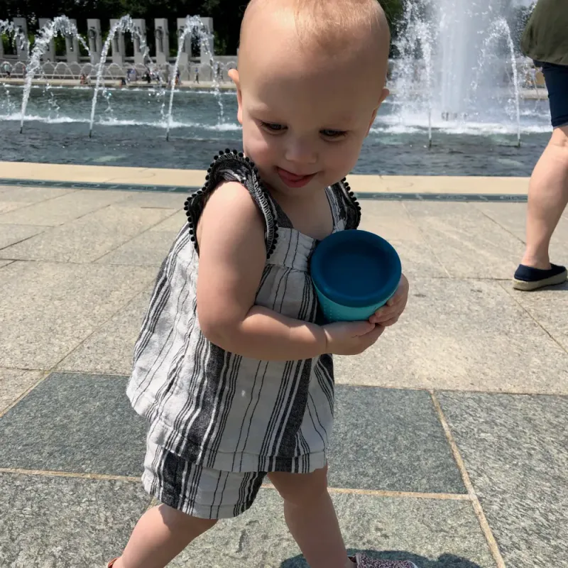 Oh! No Spill Kids Cup - plastfri kopp til barn - Orange|Hot Pink 340ml / GoSili