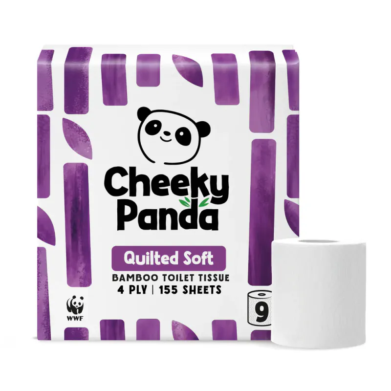 9 ruller toalettpapir i bambus - QUILTED SOFT / The Cheeky Panda