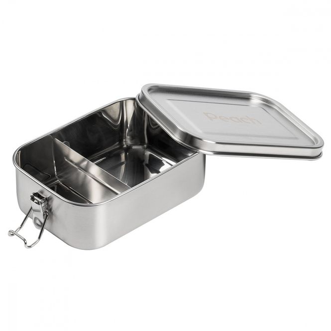 Hovedbilde 800 ml lekksikker matboks i stål med uttakbar midtdeler / Peach