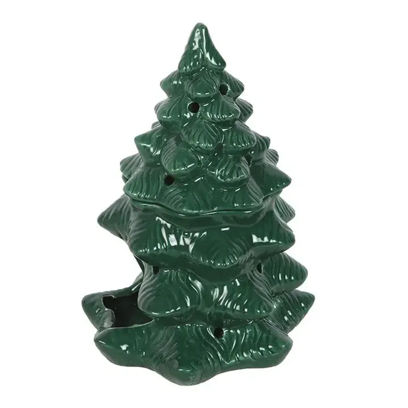 Winter Fir Tree Oil Burner & Wax Warmer - GREEN / Something Different Who