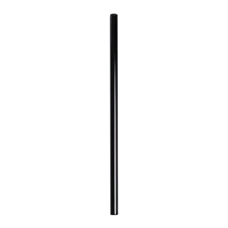 Rett sugerør i glass, Black 20cm / Peach
