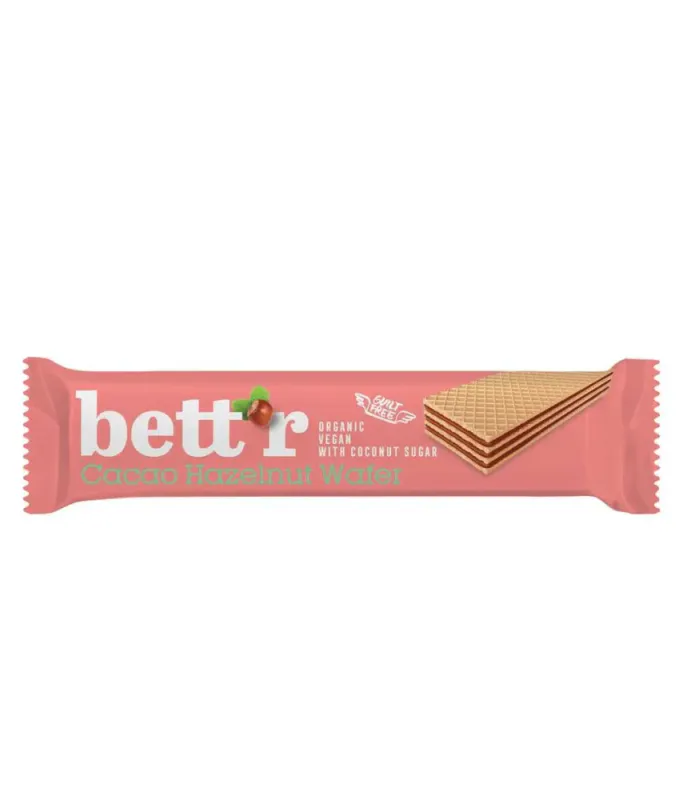 Cocoa Hazelnut Wafer - økologisk & vegansk 30g / Bett´r