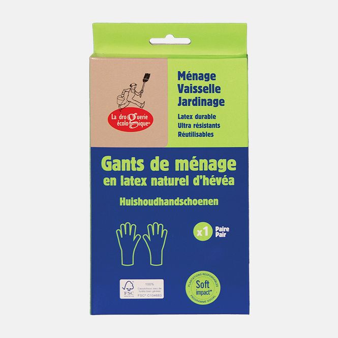 Hovedbilde Plastfri gummihansker str. M, økologisk / La droguerie écologiqu