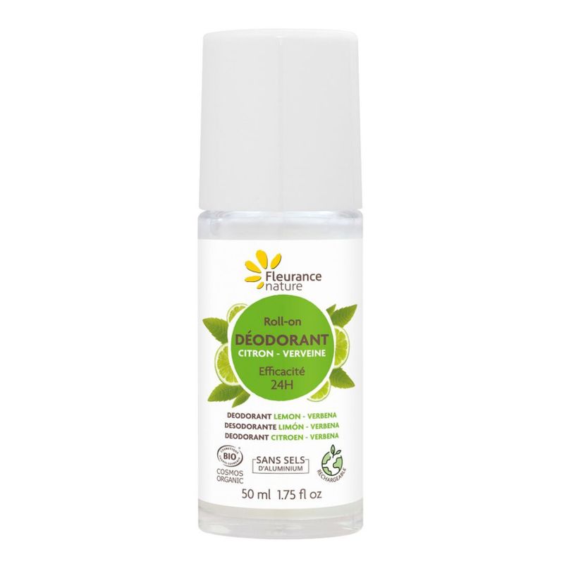 Organic Roll-On Deodorant Lemon Verbena 50ml / Fleurance Natu