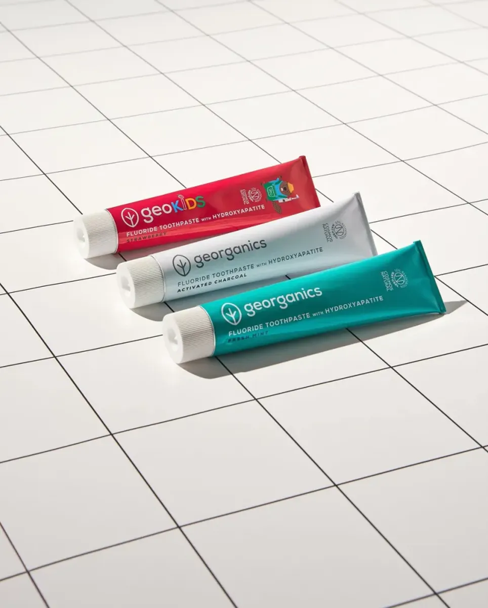 Fluoride Hydroxyapatite Toothpaste, Fresh Mint 75g / Georganics