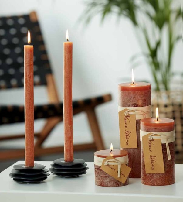 Hovedbilde Timber® Candles Kubbelys Rust, 8 x 23 cm / Vance Kitira