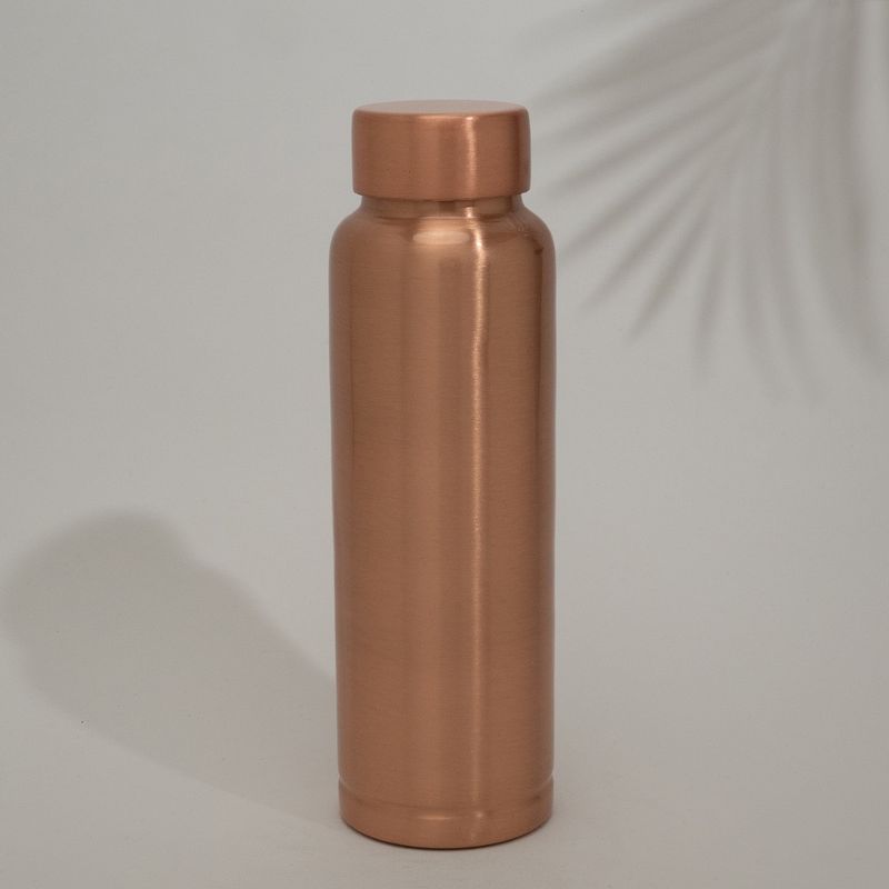 Smooth copper water bottle 750ml - Ayurveda specialist