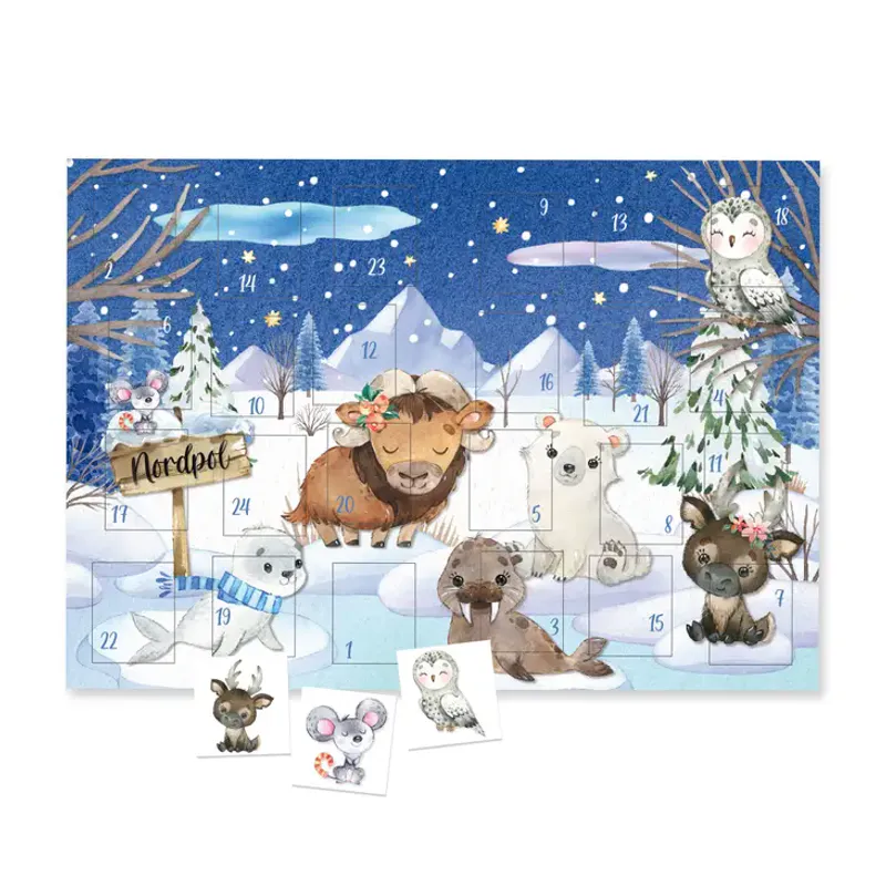 Julekalender med tatoveringer, Nordpolen / Papierdrachen