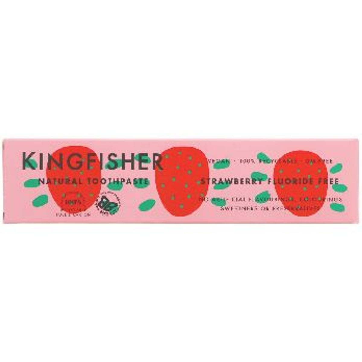 Natural Kids Toothpaste Strawberry - Fluoride Free 100ml / Kingfisher 
