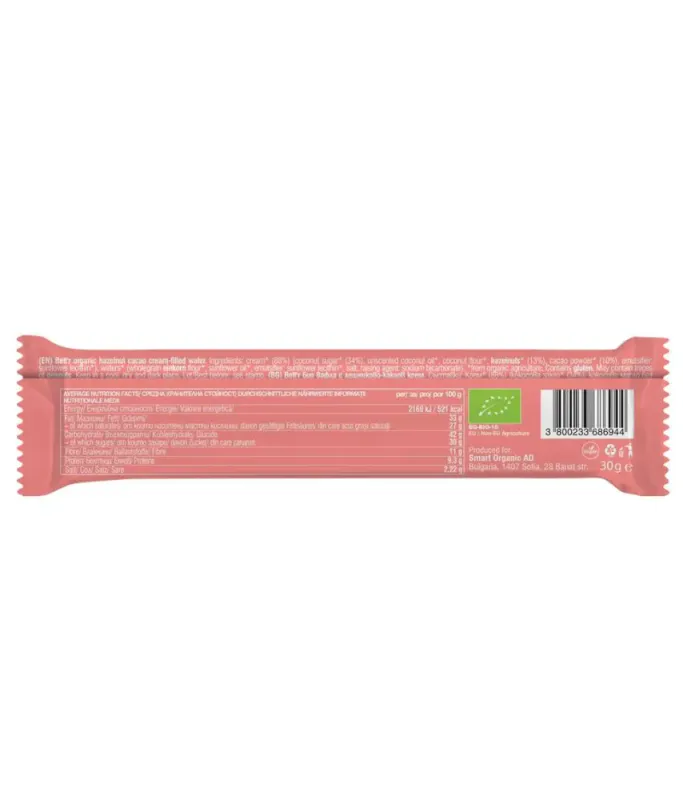 Cocoa Hazelnut Wafer - økologisk & vegansk 30g / Bett´r