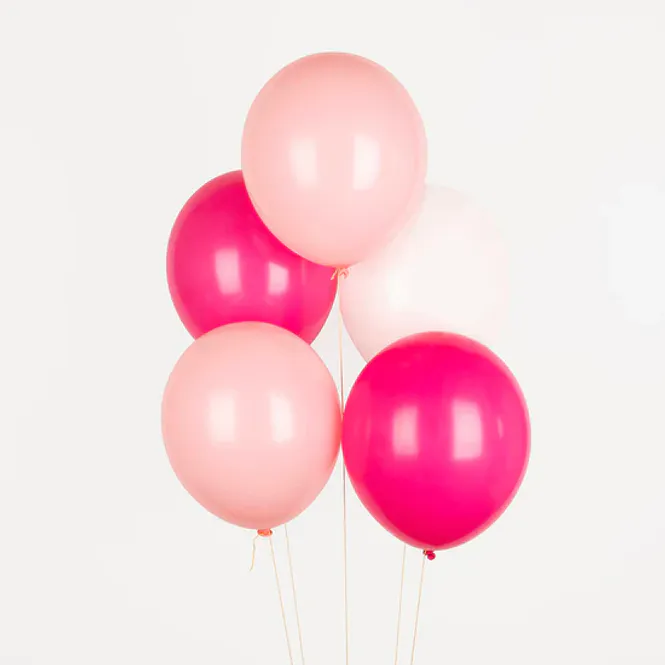 Hovedbilde Plastfrie ballonger, 10 stk Pink Trio / My Little Day