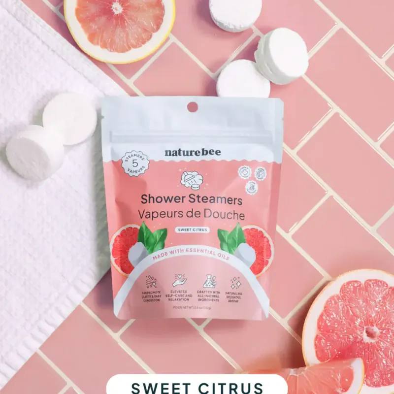 5 stk Shower Steamers - Sweet Citrus / Nature Bee