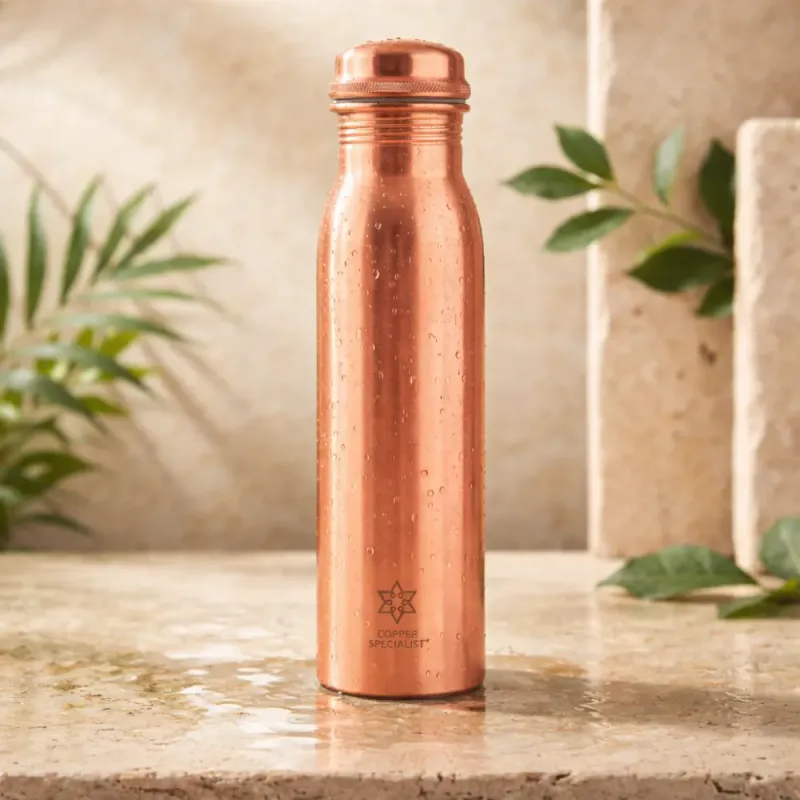 Special Edition Pure Copper Water Bottle 950 ml   - Ayurveda Specialist
