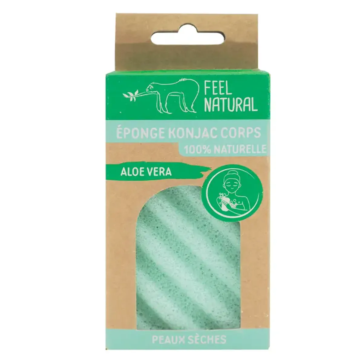 Konjac svamp til kropp, Aloe Vera / Feel Natural 