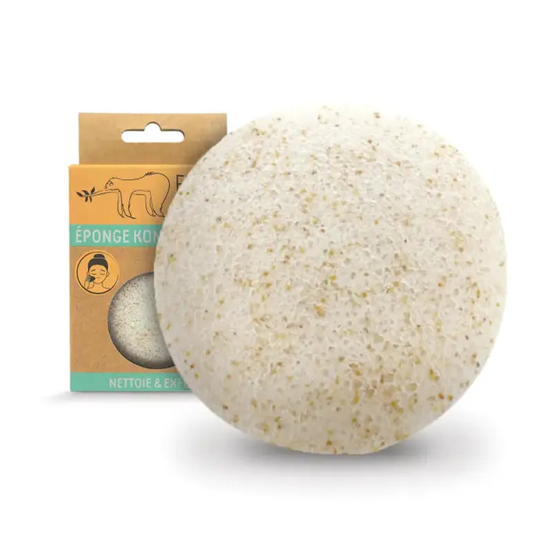 Konjac svamp til ansikt, Walnut Chips / Feel Natural 