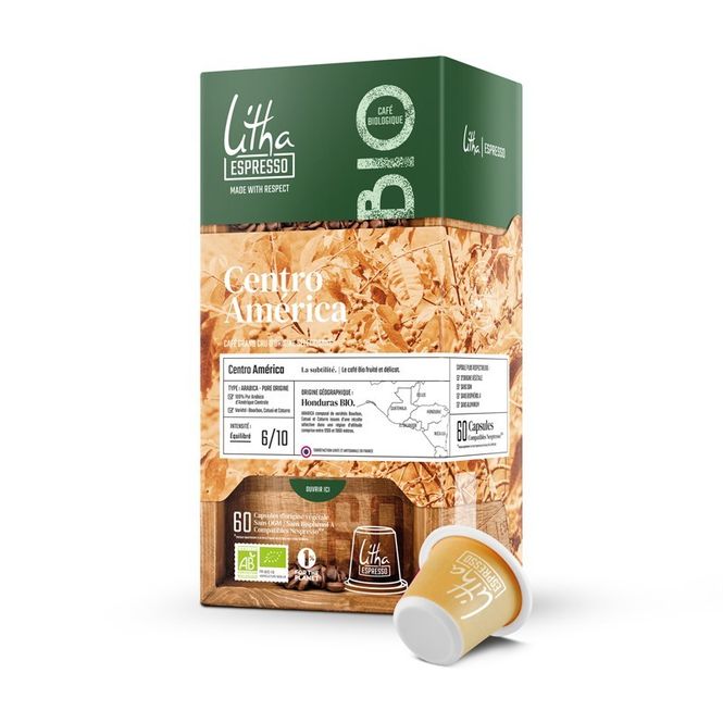Hovedbilde 60 stk Centro America - økologiske og komposterbare kaffekapsler / Litha Espresso