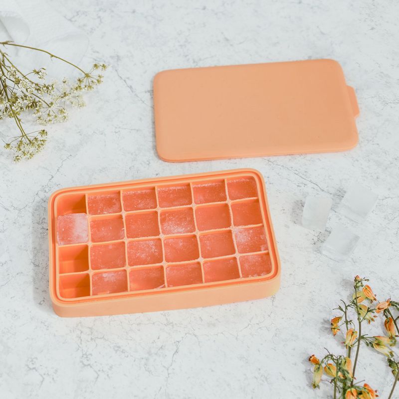 Isbitform i silikon, BLACK LAVA / Peach