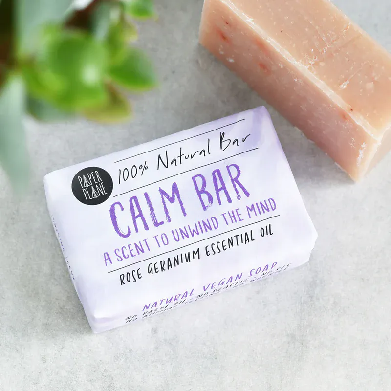Calm Bar - Natural Vegan Soap 95g  / Paper Plane
