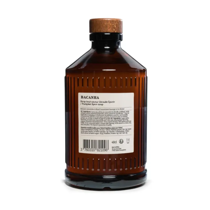 Raw Pumpkin Spice Syrup 400 ml, Bacanha
