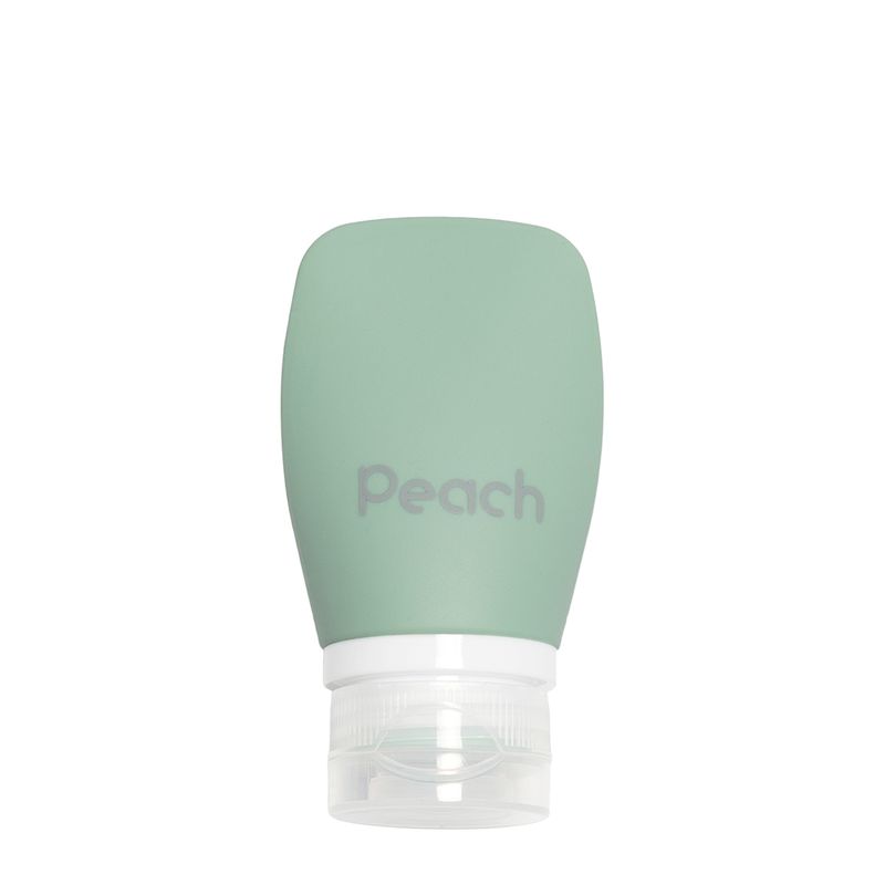 60 ml klemmeflaske i silikon, Minty / Peach