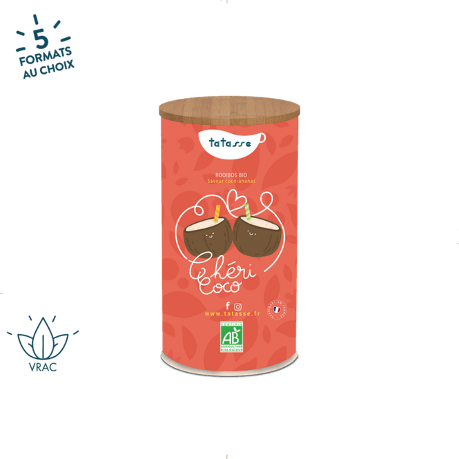 Hovedbilde Organic Fruit Tea with Coconut Mango Flavor - Chéri Coco 100g / Tatasse