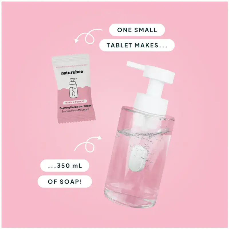 Foaming Hand Soap Refill Tablet, Warm Coconut / Nature Bee