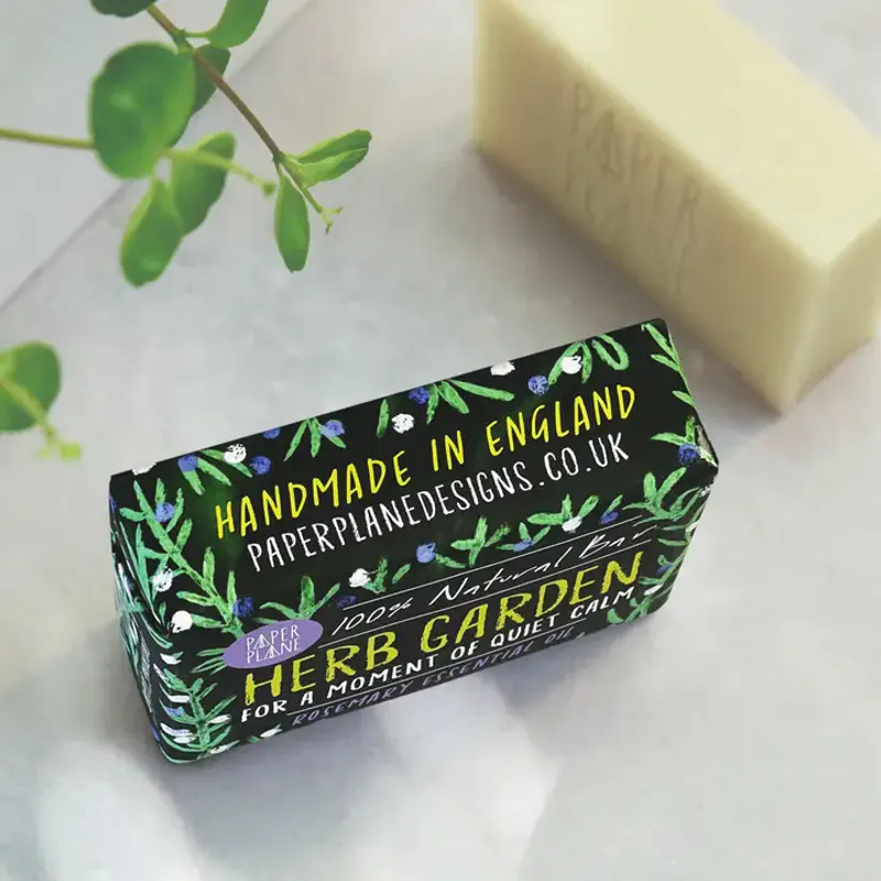 Herb Garden Soap Natural Vegan 95g / Paper Plane