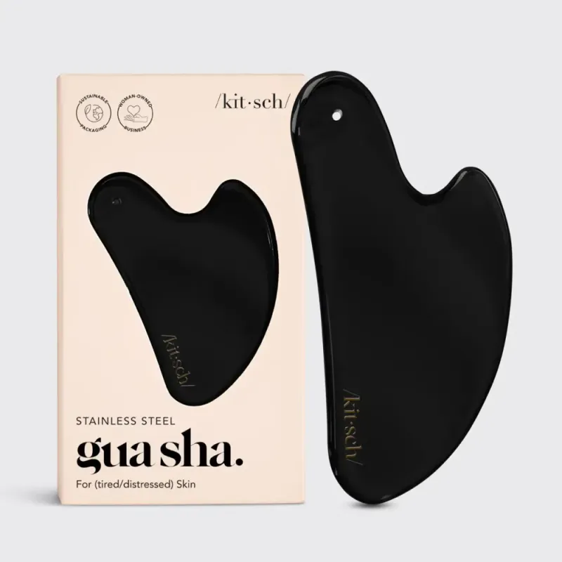 Gua Sha Stainless Steel - BLACK / Kitsch