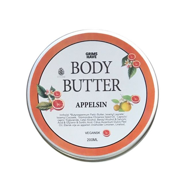 Hovedbilde Vegansk Body Butter, Appelsin 200ml / Grims Have