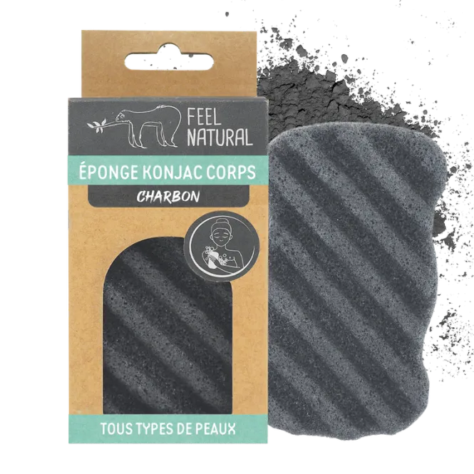 Hovedbilde Konjac svamp til kropp, Charcoal / Feel Natural 